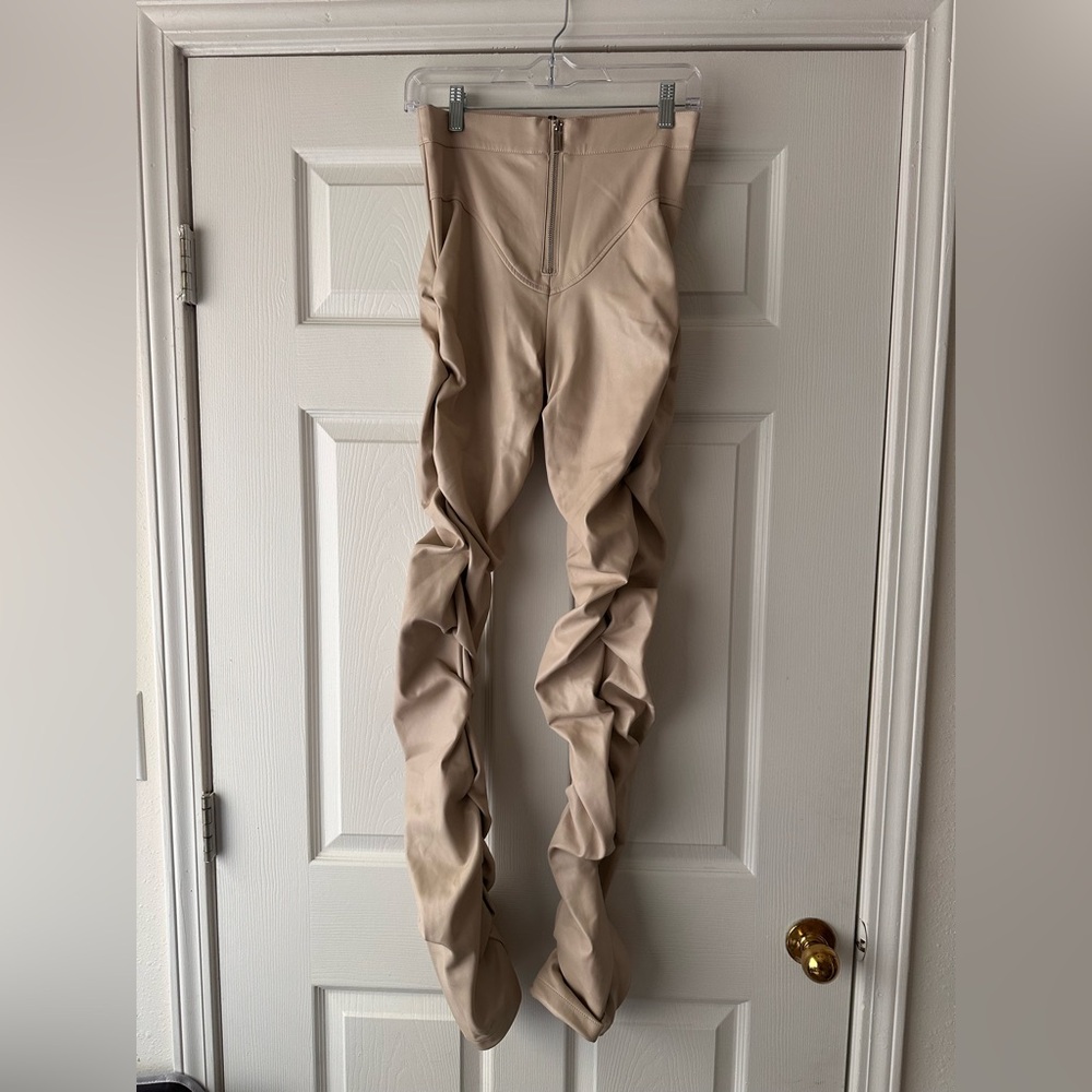 Maniere De Voir Tan Skinny Pants